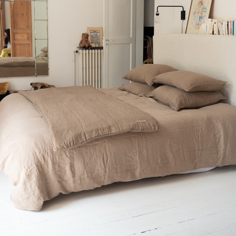 almond color duvet cover