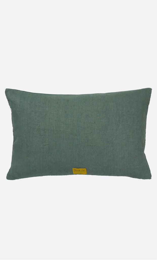 Bluegrey cushion cover in soft velvet and linen tweed (various sizes