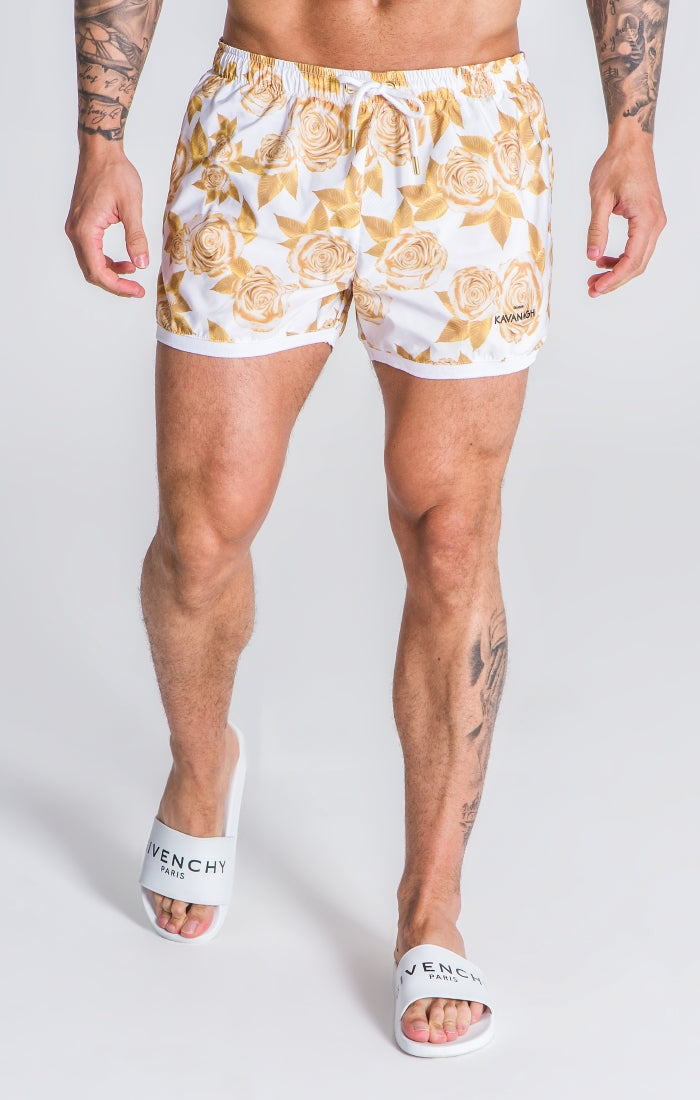 mens gold swim trunks