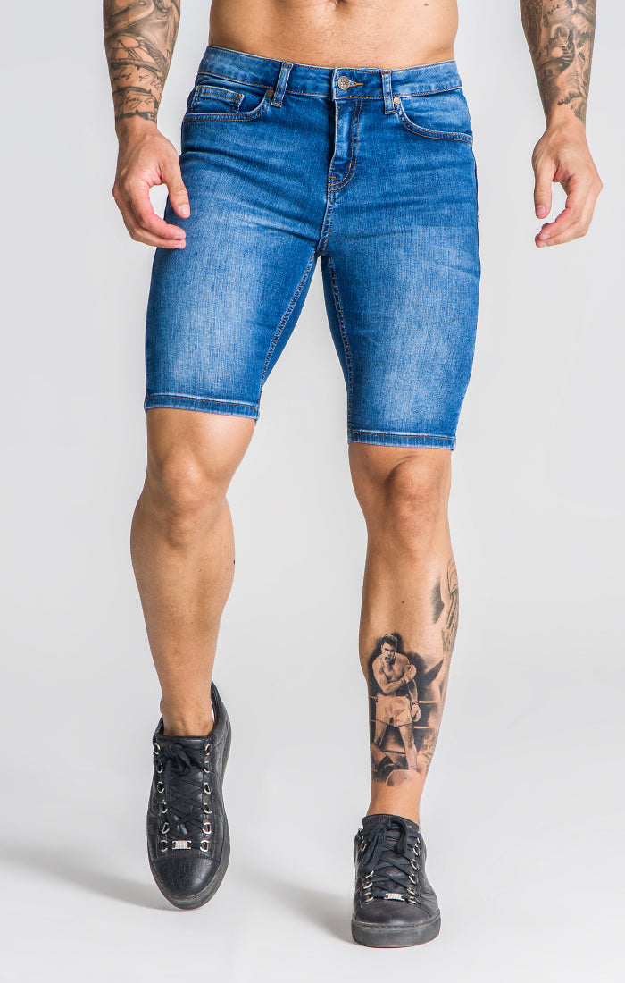 denim shorts in store