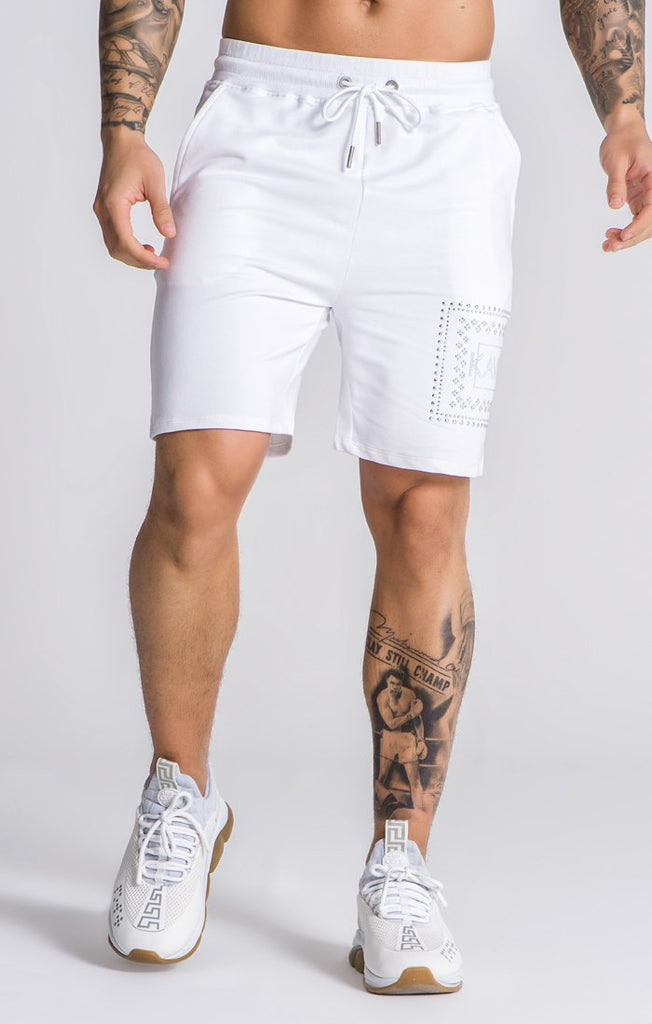 white summer shorts