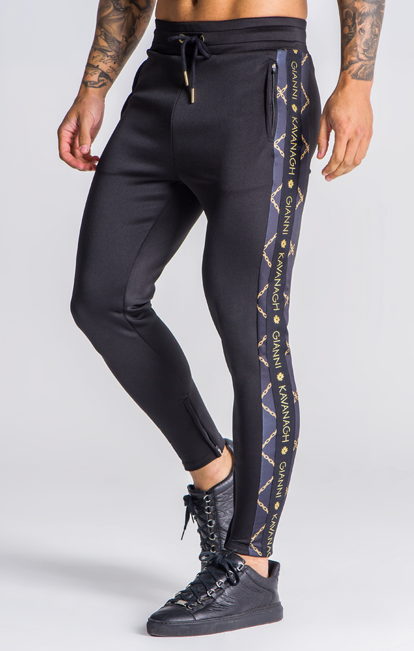 Black Gold Chain Joggers | Tracksuits | Gianni Kavanagh Men – UB Online ...