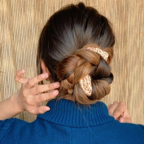 Bun hairstyle with Diva Divine hair extensions