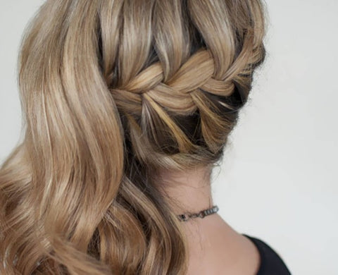 Pull through braid with hair extensions