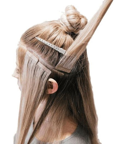 Tape-in hair extensions for a seamless look