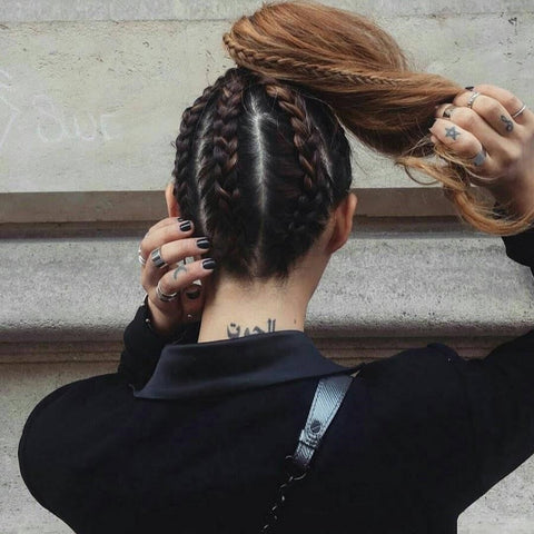 edgy take on ponytail hairstyles