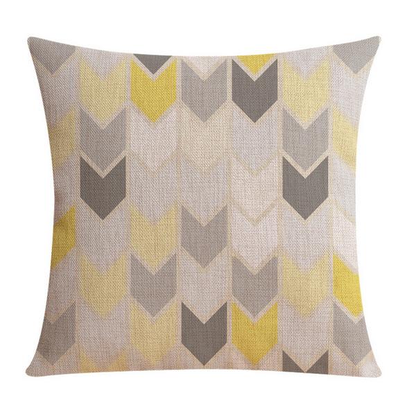 Gray and Yellow Geometric Accent Cushions You'll Love | FREE SHIPPING