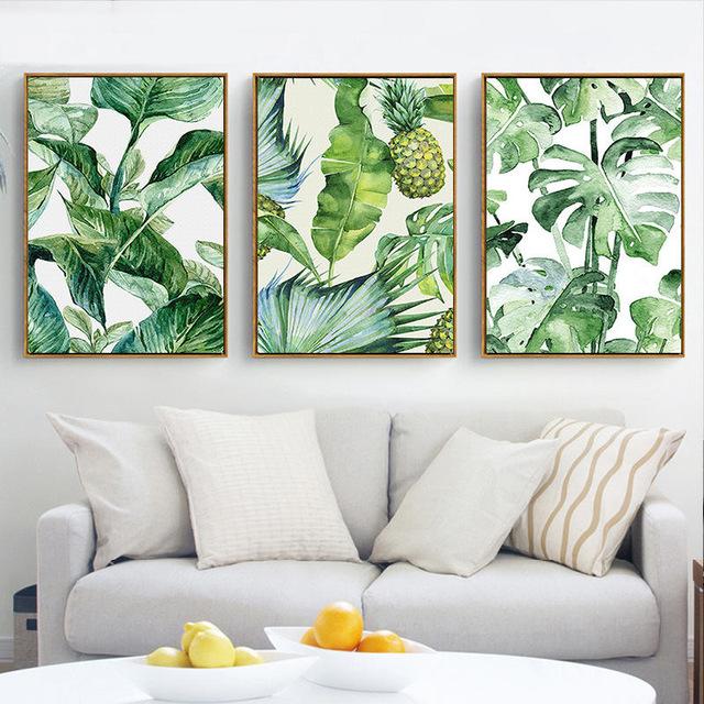 Jungalow Style Tropical Plants Canvas Prints