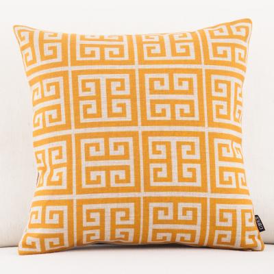 Nautical Themed Blue And Yellow Throw Pillows Anchor And Coral Patter