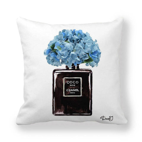 Chanel Perfume Throw Pillow