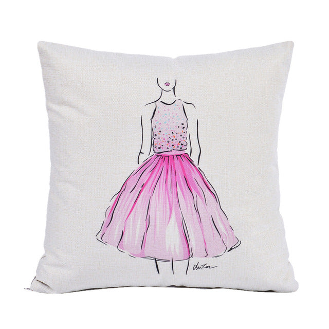 Pink Girly Accent Cushion Cover