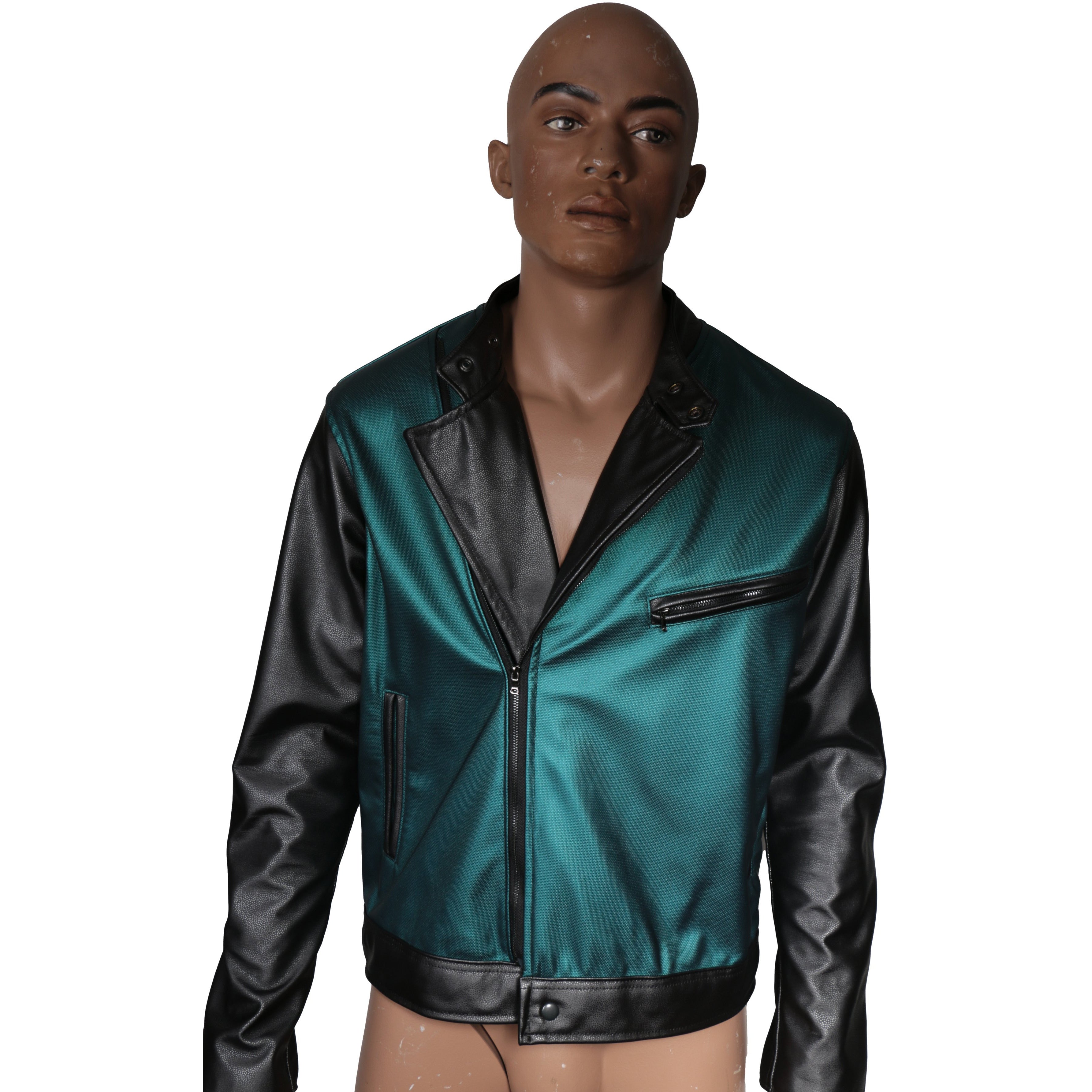 synthetic leather jacket