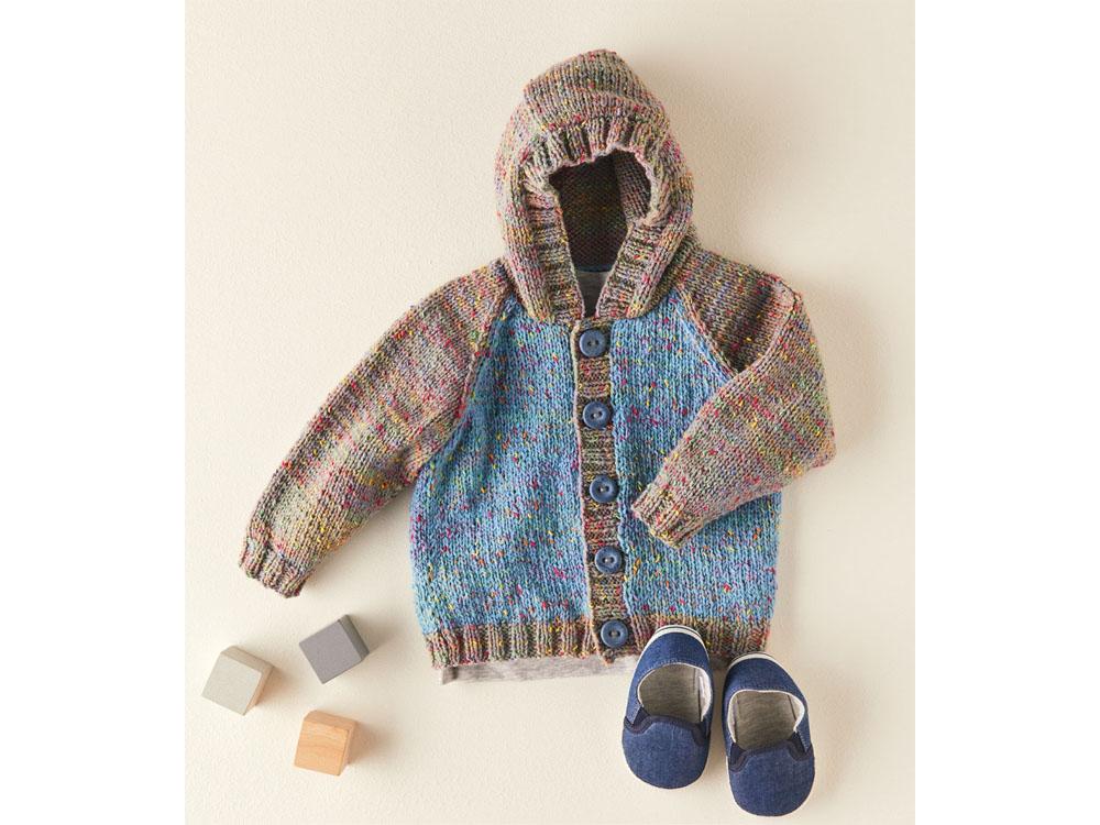 knitted hooded jacket