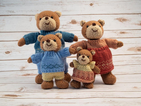 Bear Family Knitting Kit and Pattern