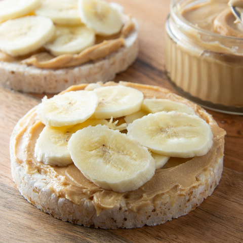 Protein Snack - Snack for Weight Loss - Healthy Snack - Peanut Butter and Rice Cakes
