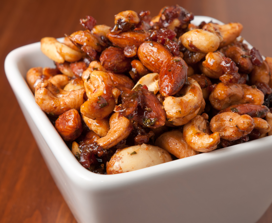 Low-carb game day recipe for sweet and spicy nuts for diabetes