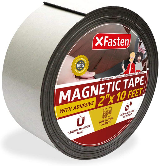 Flexible Adhesive Magnetic Strip, 10 Feet Long