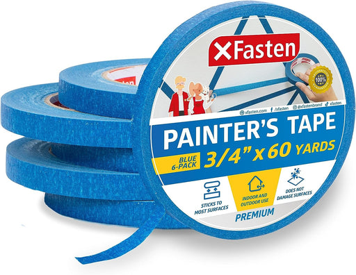 1 1/2 X 60 YARD BLUE MASKING TAPE - 6 PIECES