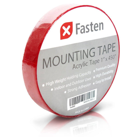 XFasten Acrylic Mounting Tape, 2-Inch x 450-Inch - Outdoor and Indoor Super Strong Double Sided Weatherproof Mounting Tape, Removable