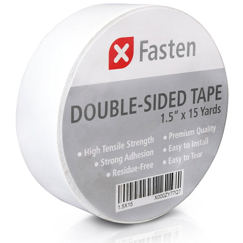 XFasten Double Sided Tape, Removable, 1.5-Inch by 15-Yards, Single Roll, Double  Sided Adhesive Tape for Arts and Crafts, Woodworking, and Holding Down  Carpets - Residue-free 