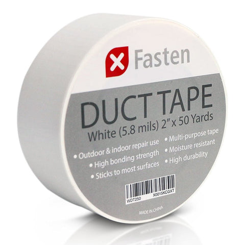 XFasten Duct Tape 2 Inches x 50 Yards (White)