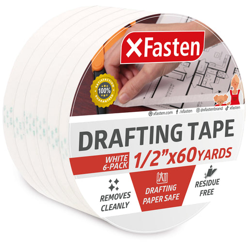 XFasten Multi Colored Painters Masking Tape Kids Craft Set, 1-Inch x 30 Yards, 6 Pack Masking Labelling Moving Tape Bulk for Boxes, Artists