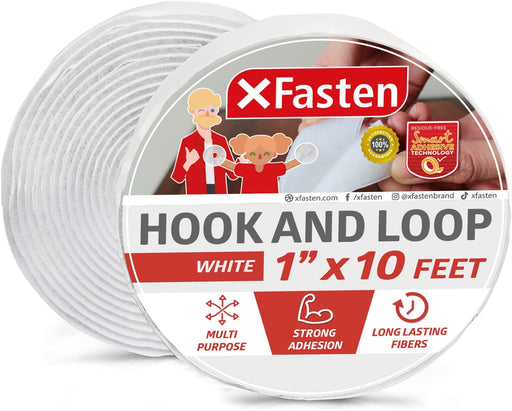  XFasten Hook and Loop Adhesive Strips - 1x4 Inch 15 Sets Wall  Adhesive Strips Removable, Outdoor Cushion Fasteners, Heavy Duty Hook &  Loop Tape Frame Adhesive Strips, Double Sided Hook and
