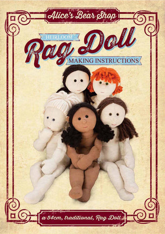 Rag Doll Pattern Instructions Instant Download Alice S Bear Shop