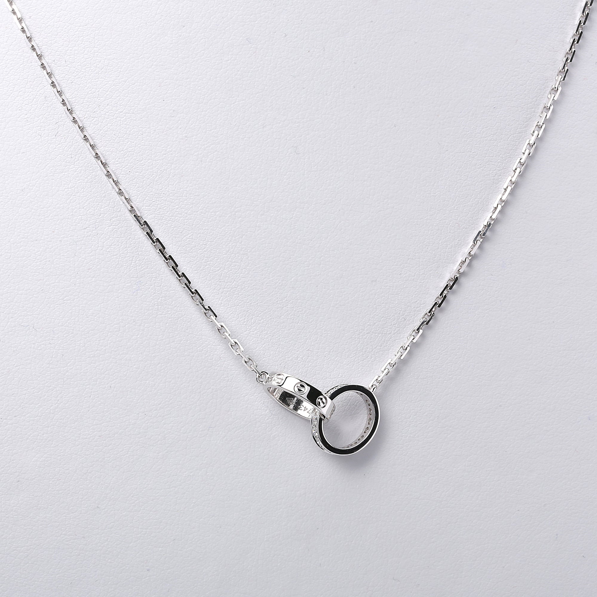 cartier love necklace white gold