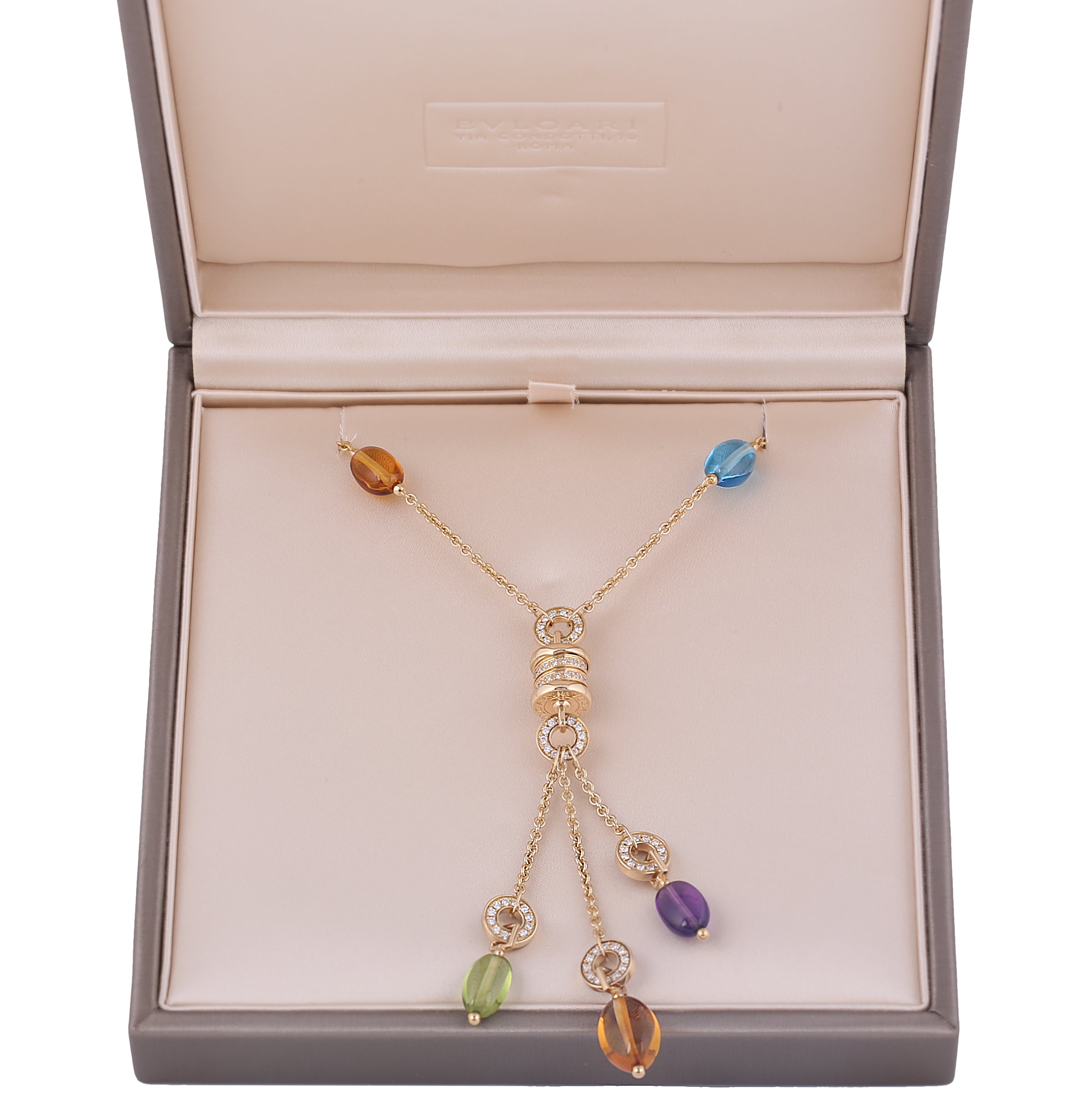 bvlgari necklace colored stones