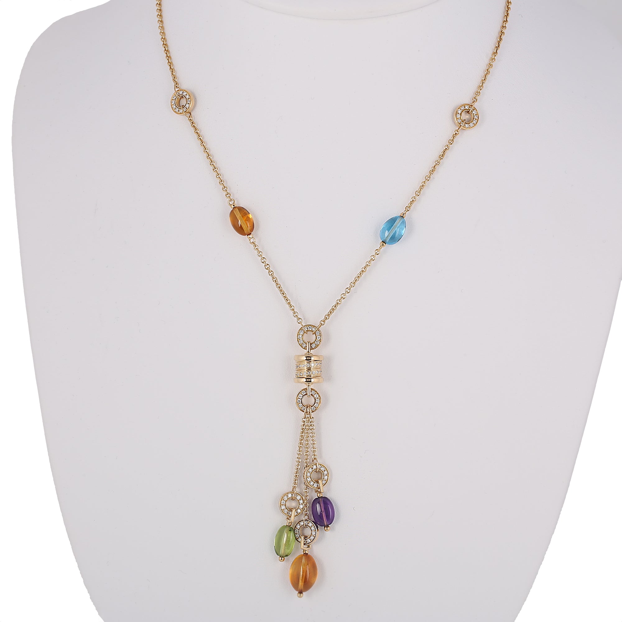 bvlgari necklace colored stones