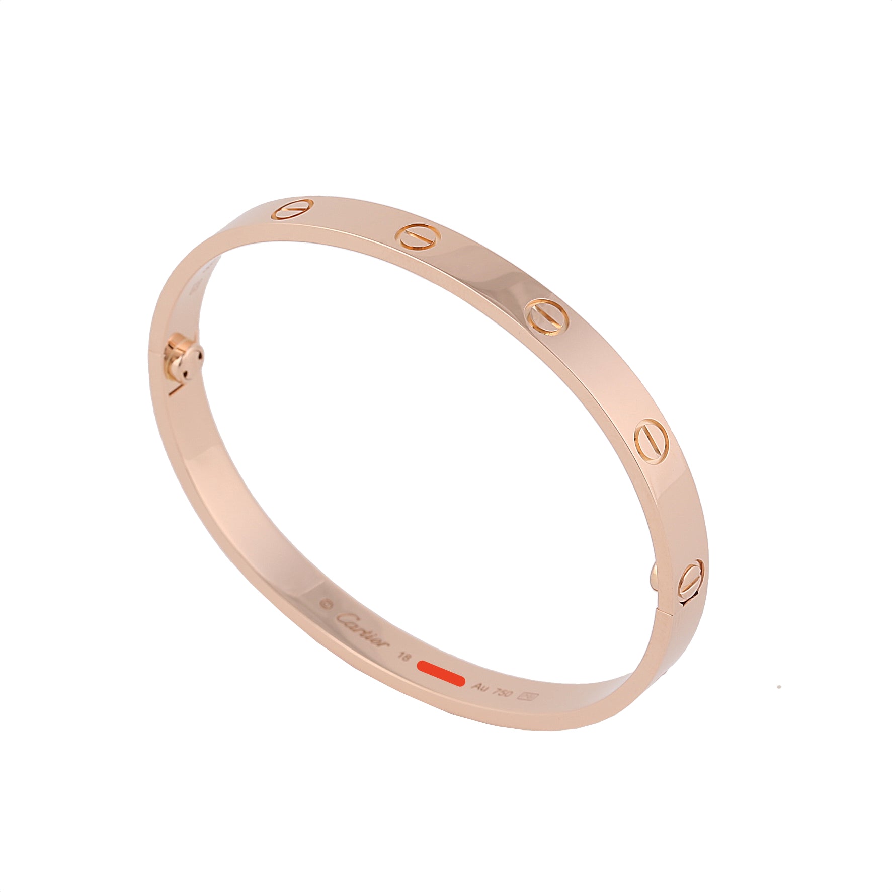 cartier love bracelet size 18 rose gold