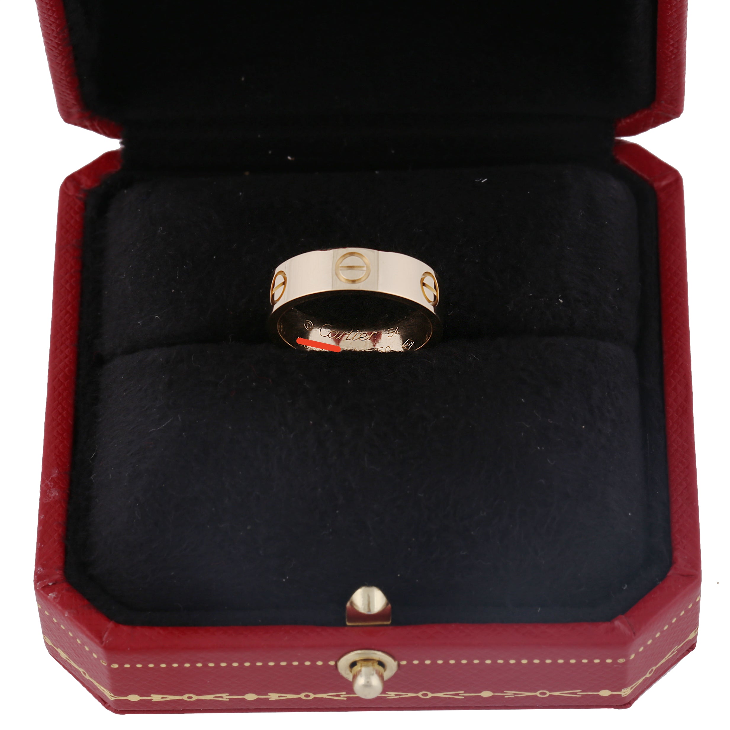 18k Yellow gold Cartier Love ring. size 