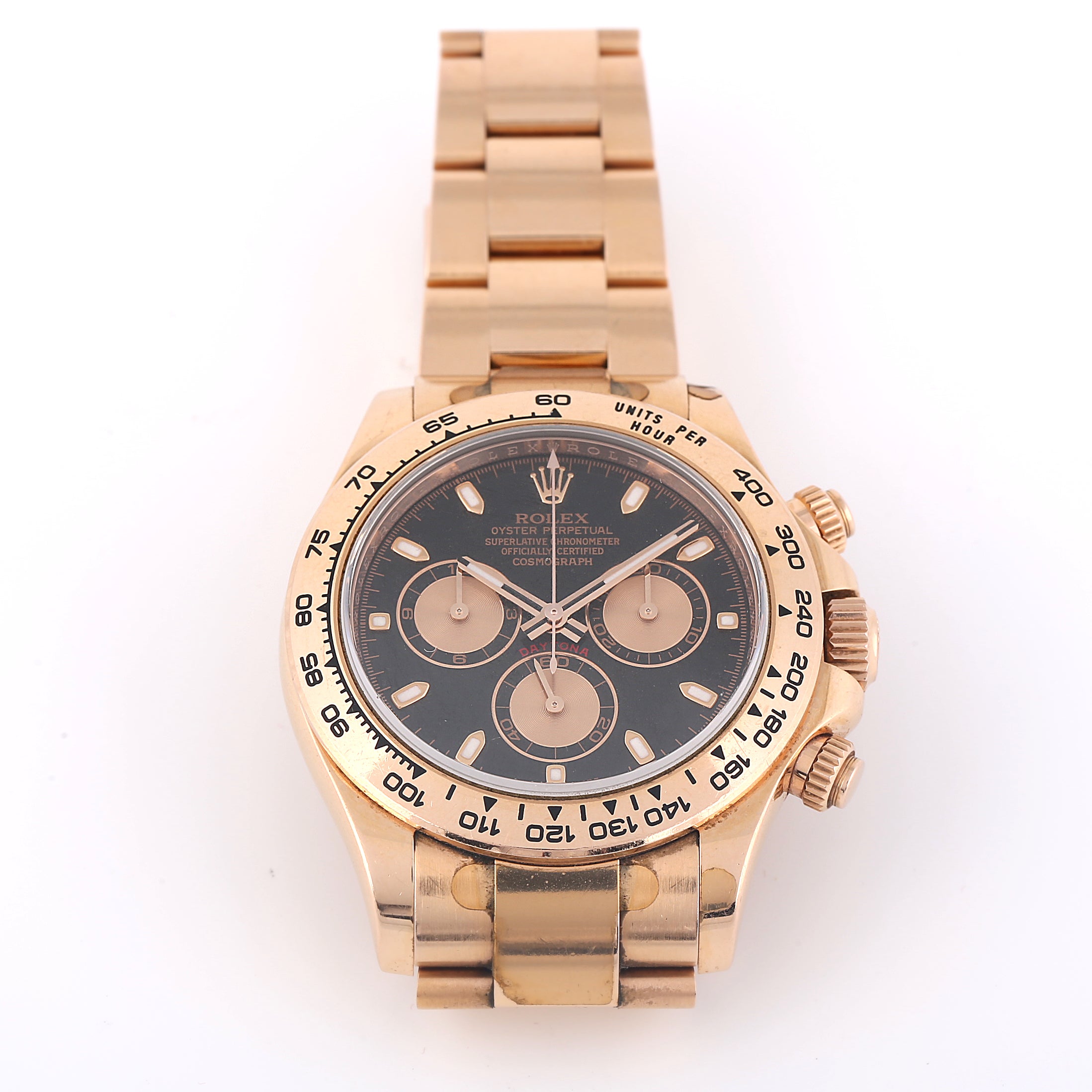 Rolex Oyster Perpetual Daytona everose gold G serial ref 116505 box & papers.