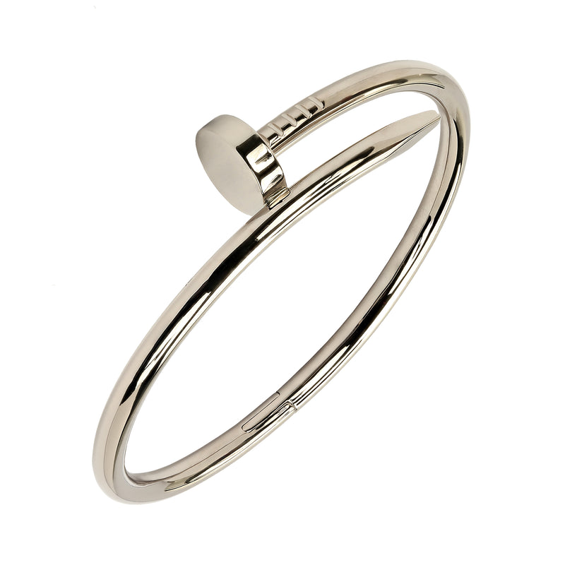 cartier nail bangle white gold