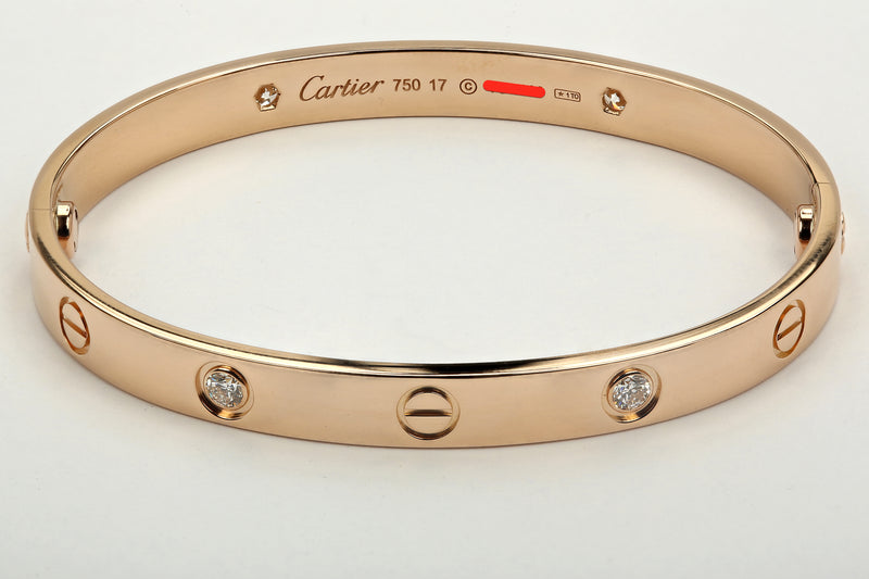 what size is 17 cartier love bracelet