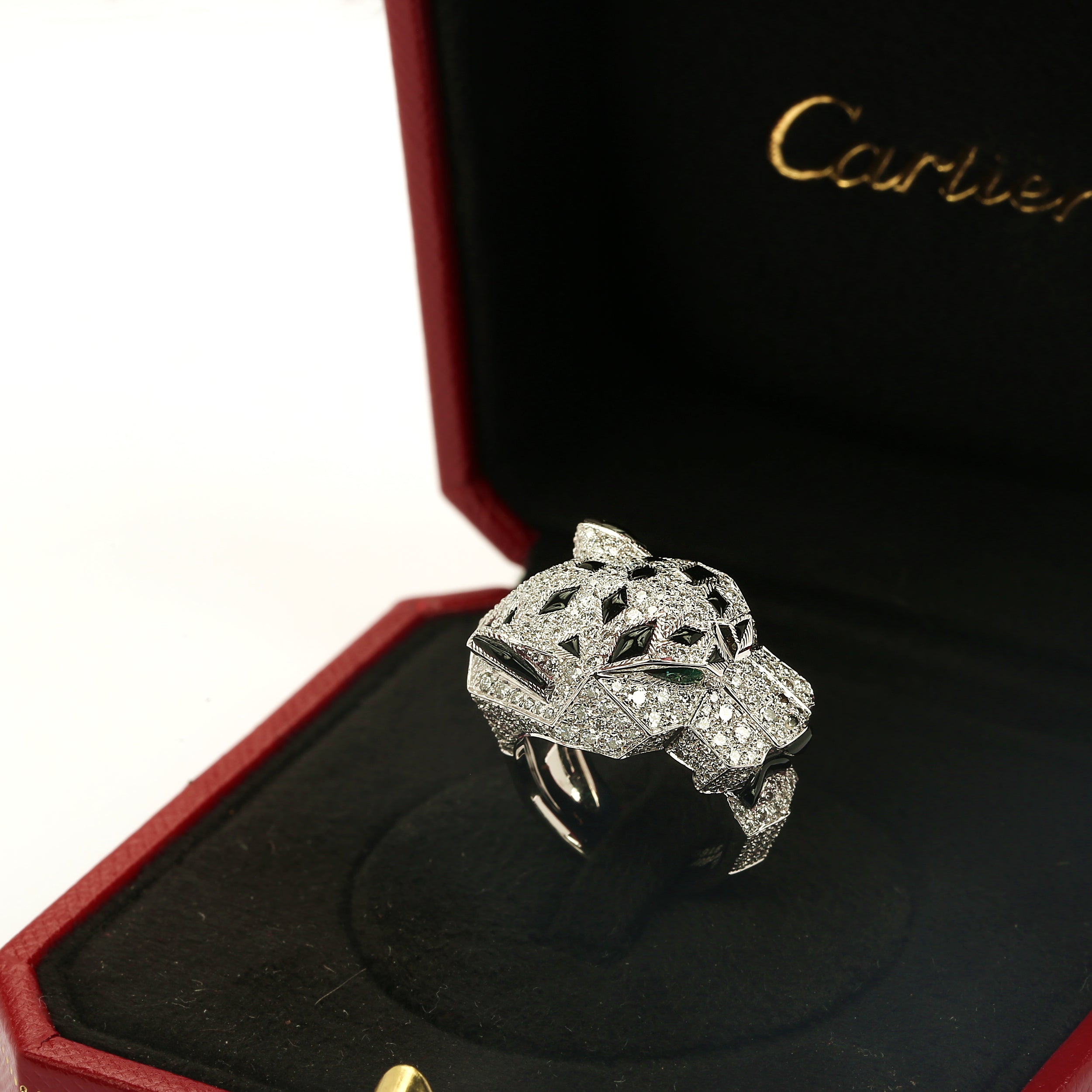 cartier jaguar diamond ring