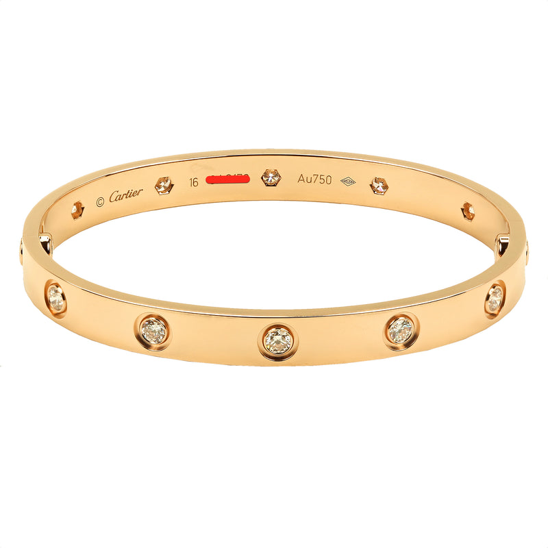 18k pink gold Cartier Love bracelet 10 