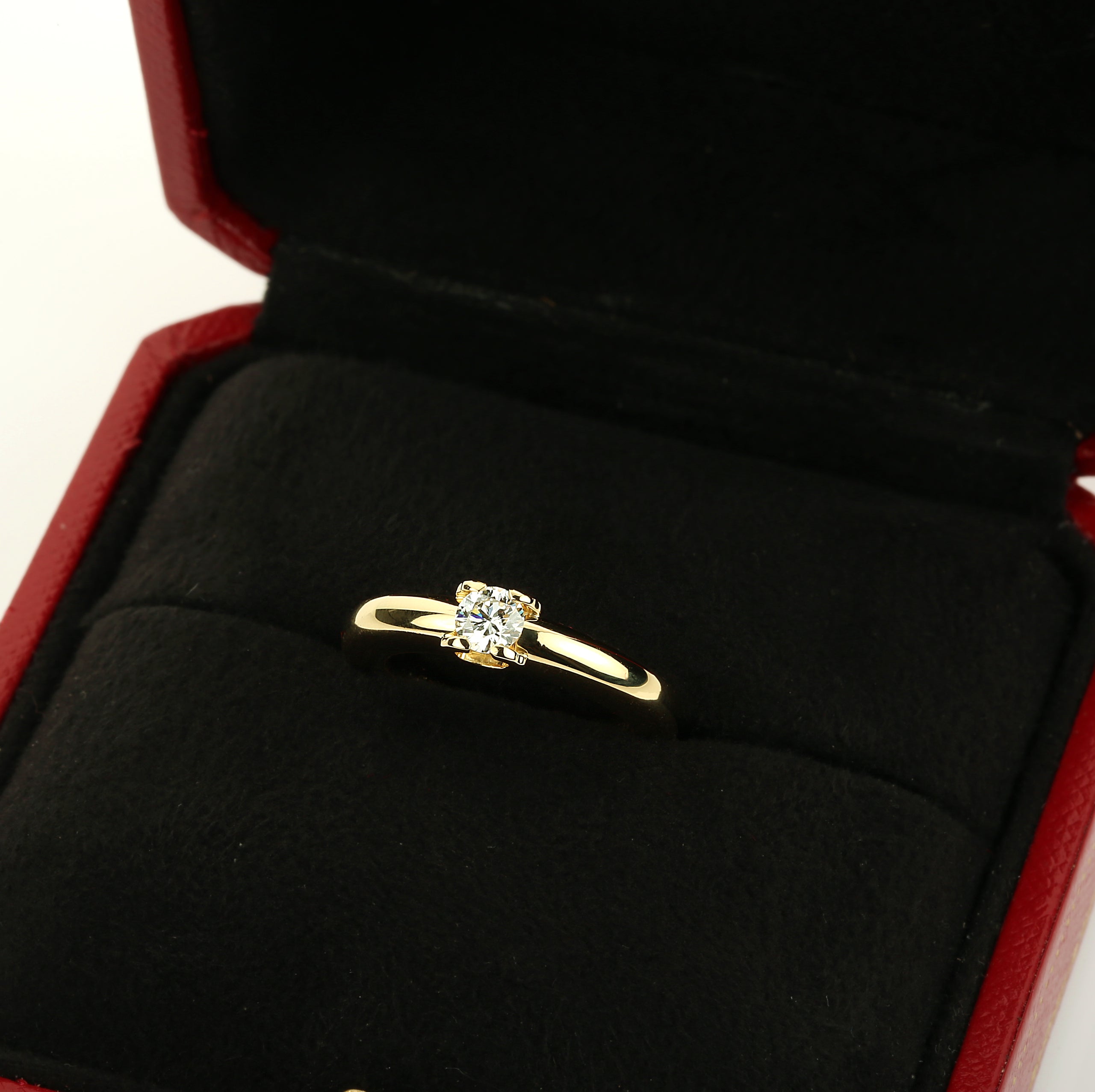 cartier engagement ring yellow gold