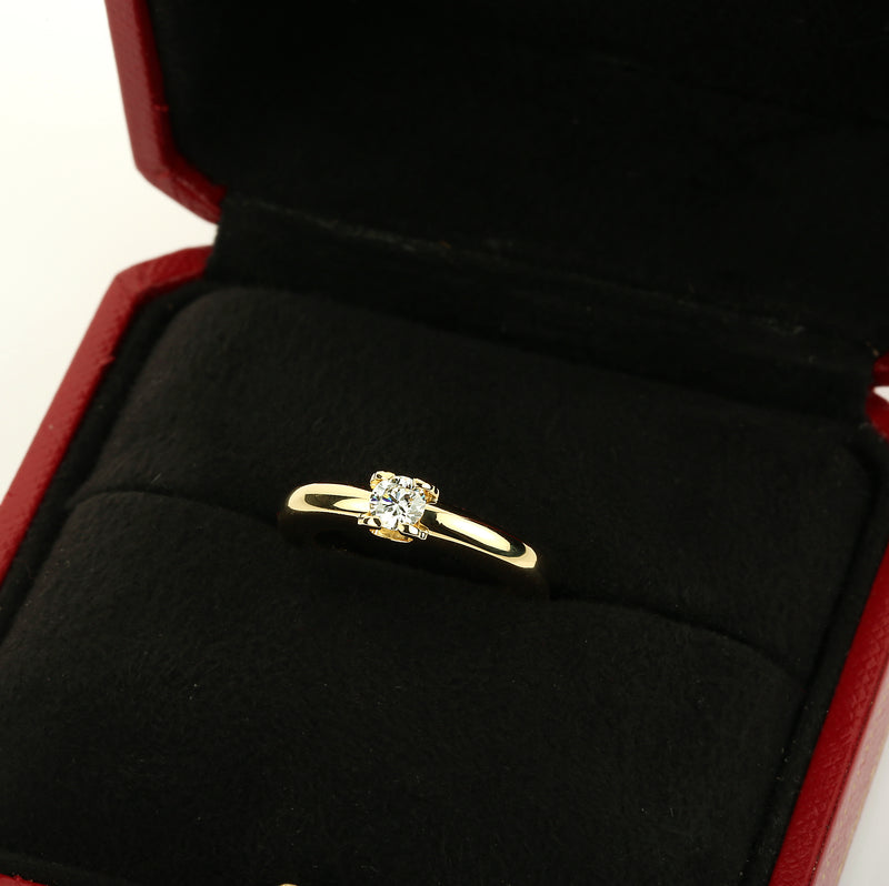 cartier yellow gold diamond ring