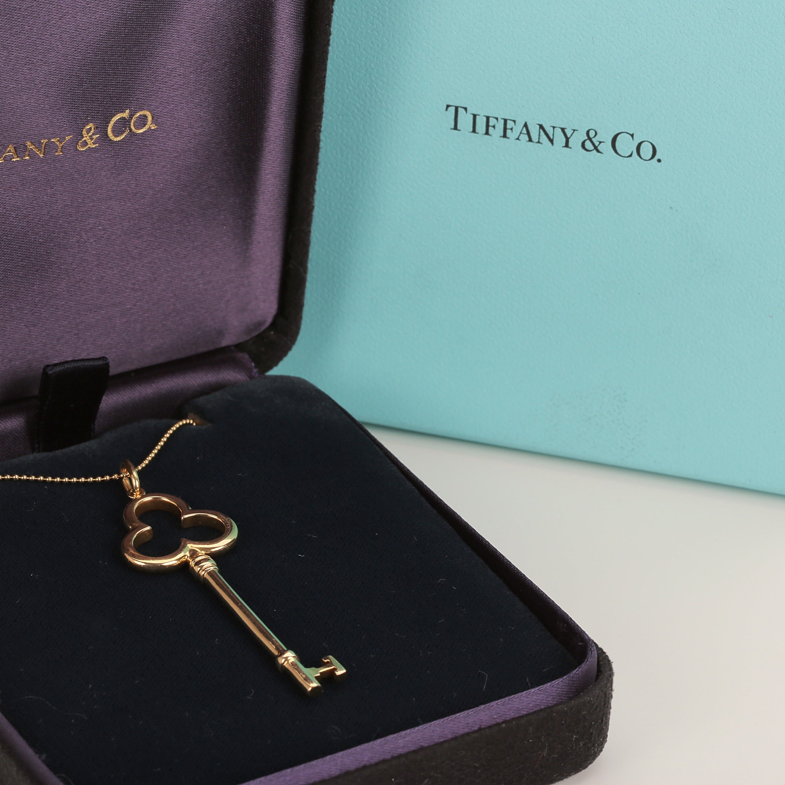 tiffany trefoil key pendant