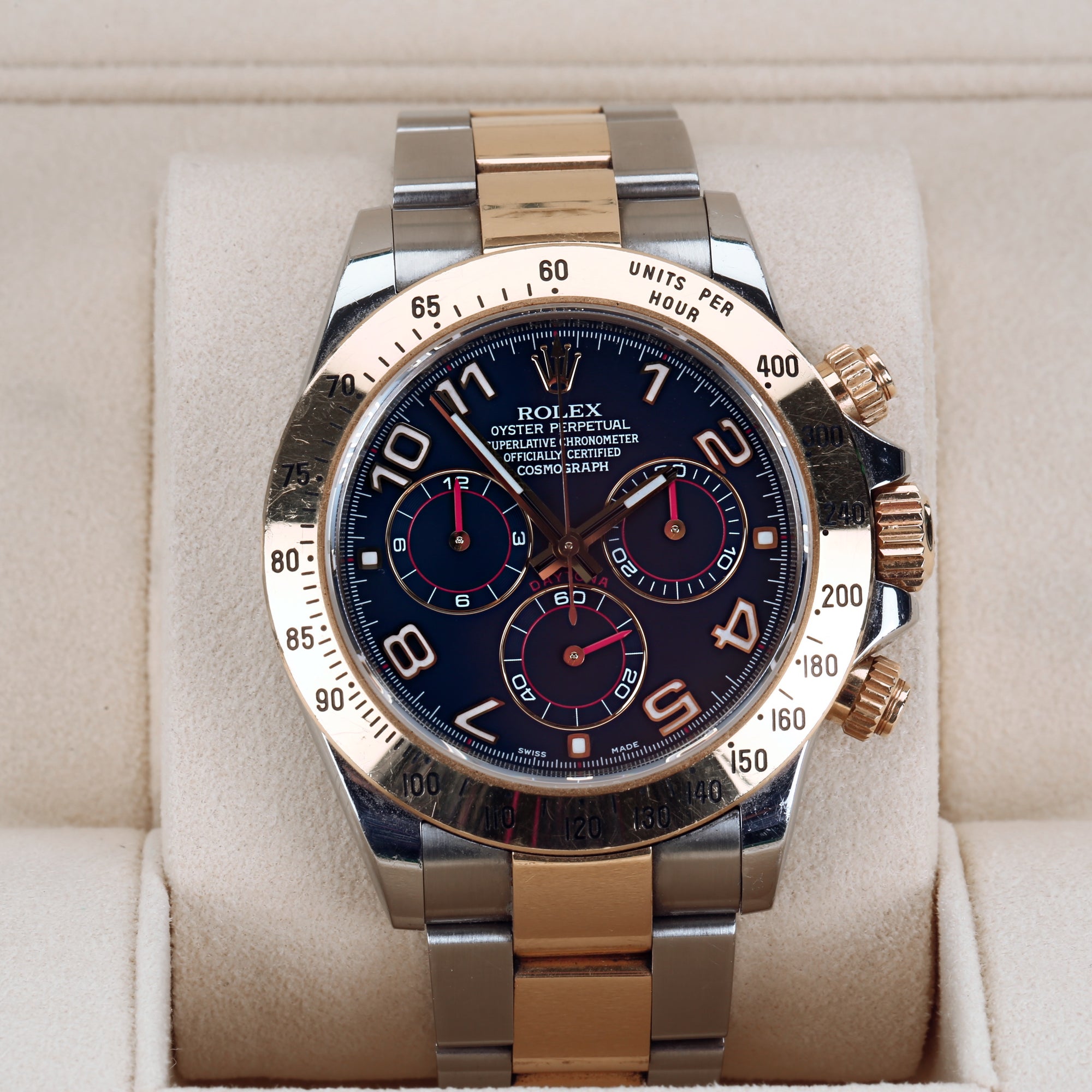 Rolex Daytona 116523 Blue arabic dial 