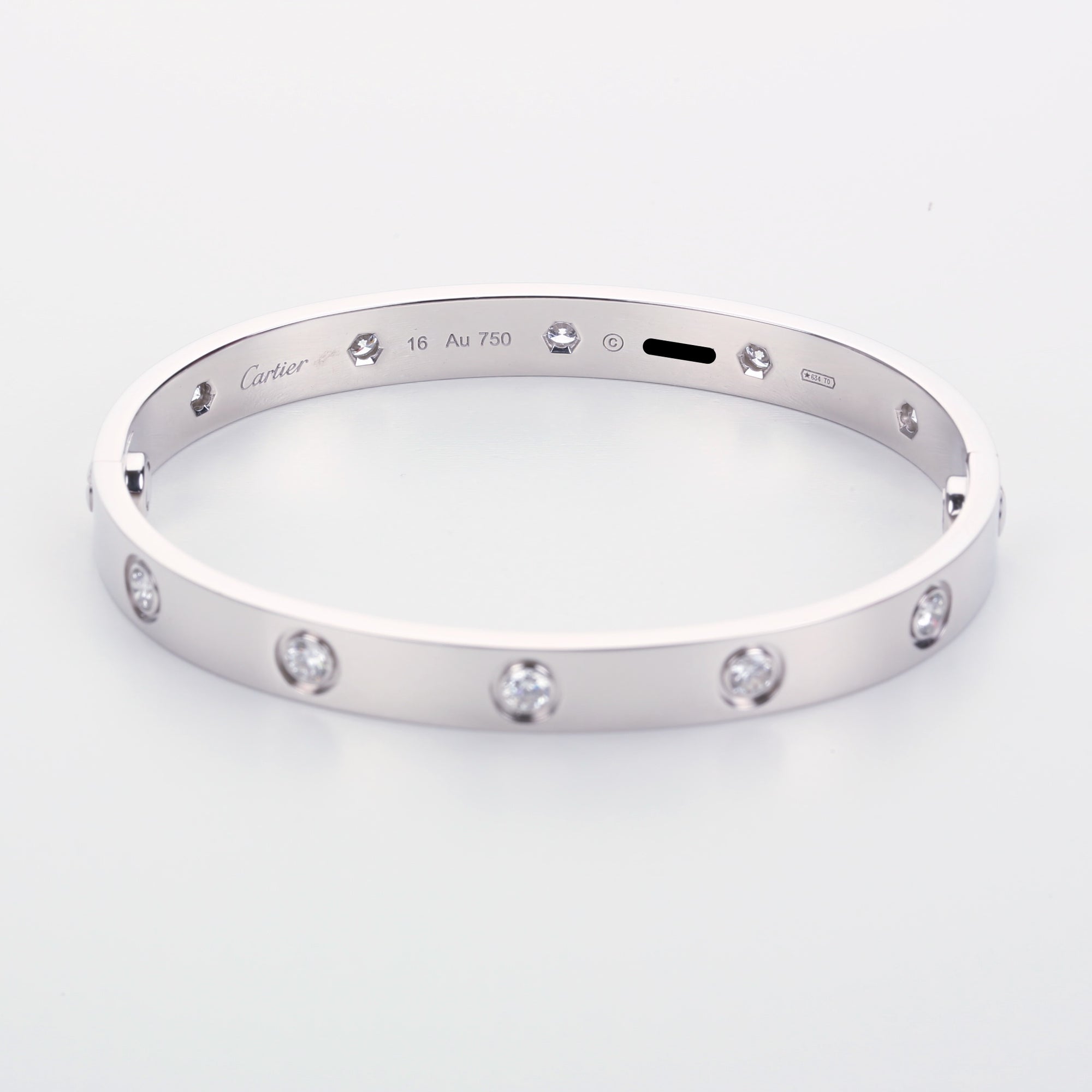 cartier love bracelet in white gold