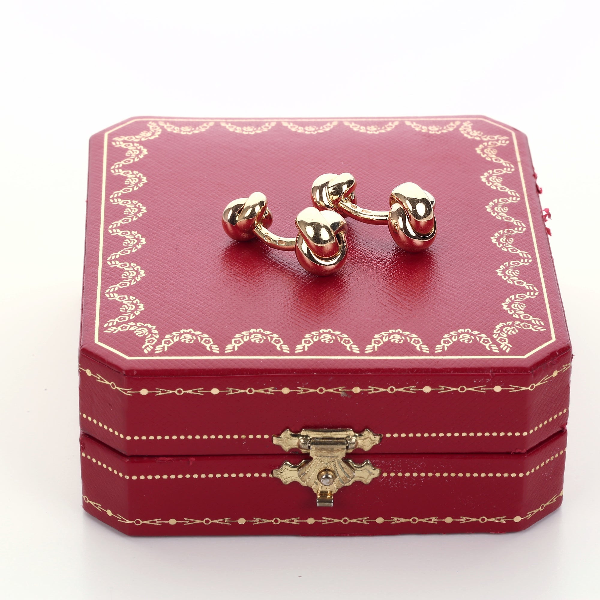 cartier rose gold cufflinks