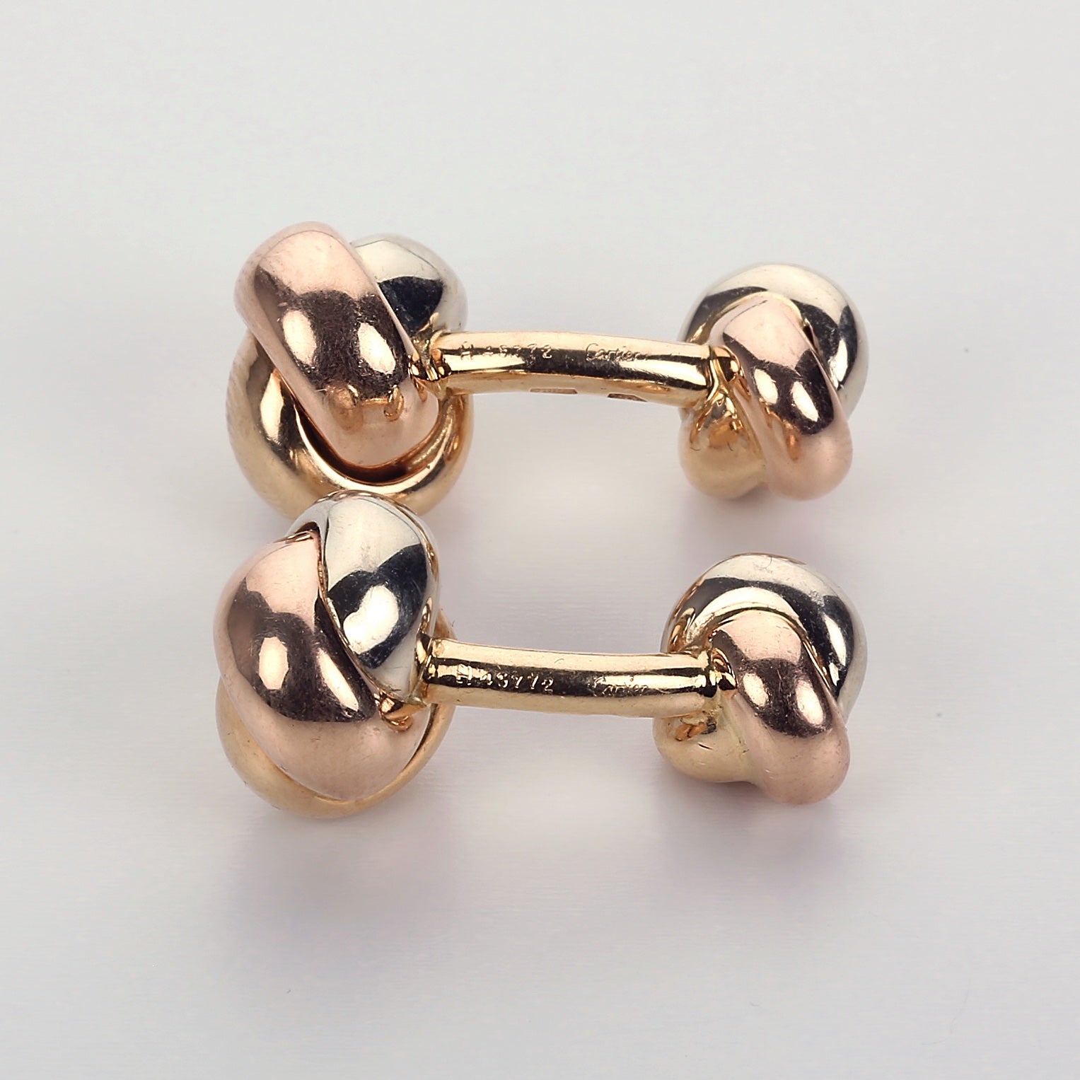 cartier gold knot cufflinks