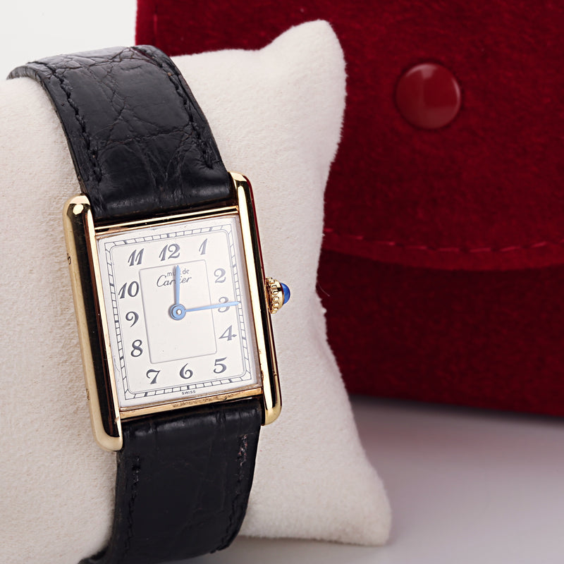 must de cartier tank vermeil watch