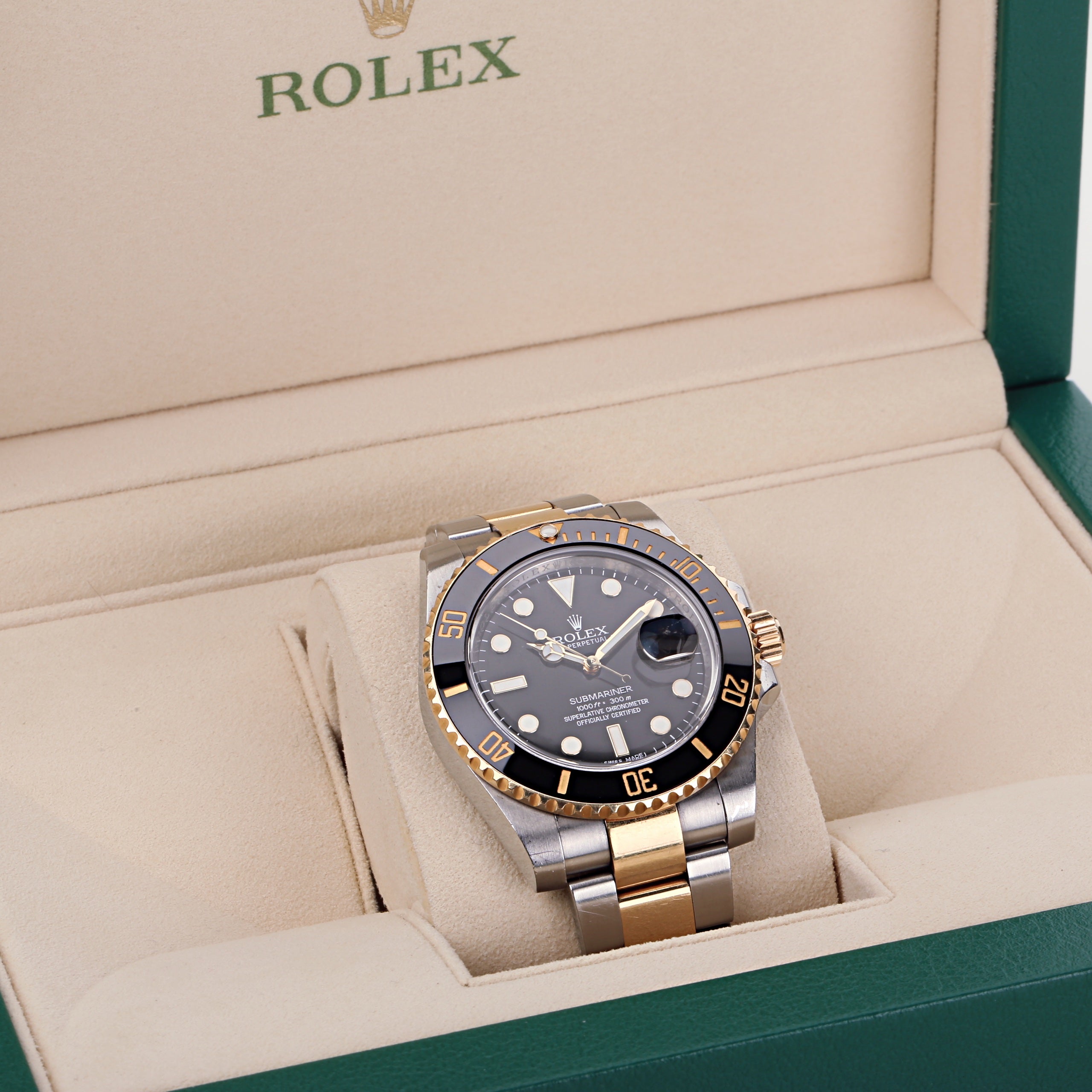 Rolex submariner two tone 18k gold and 