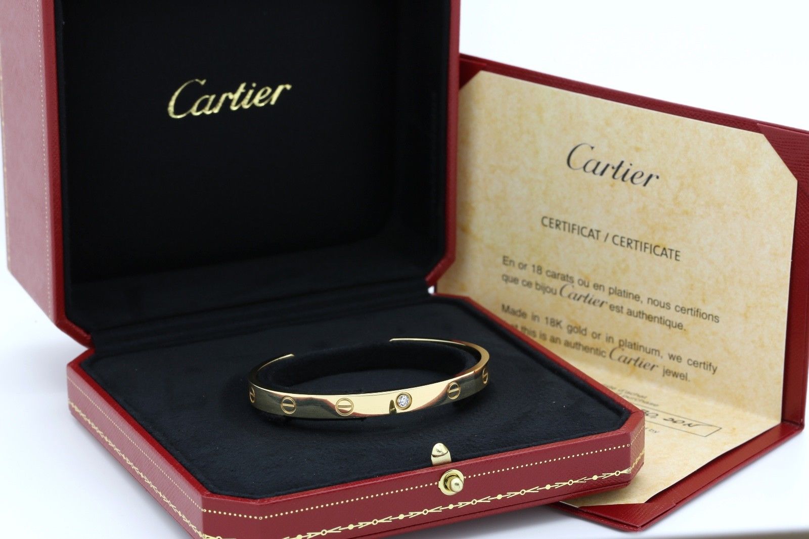 cartier love bracelet certificate