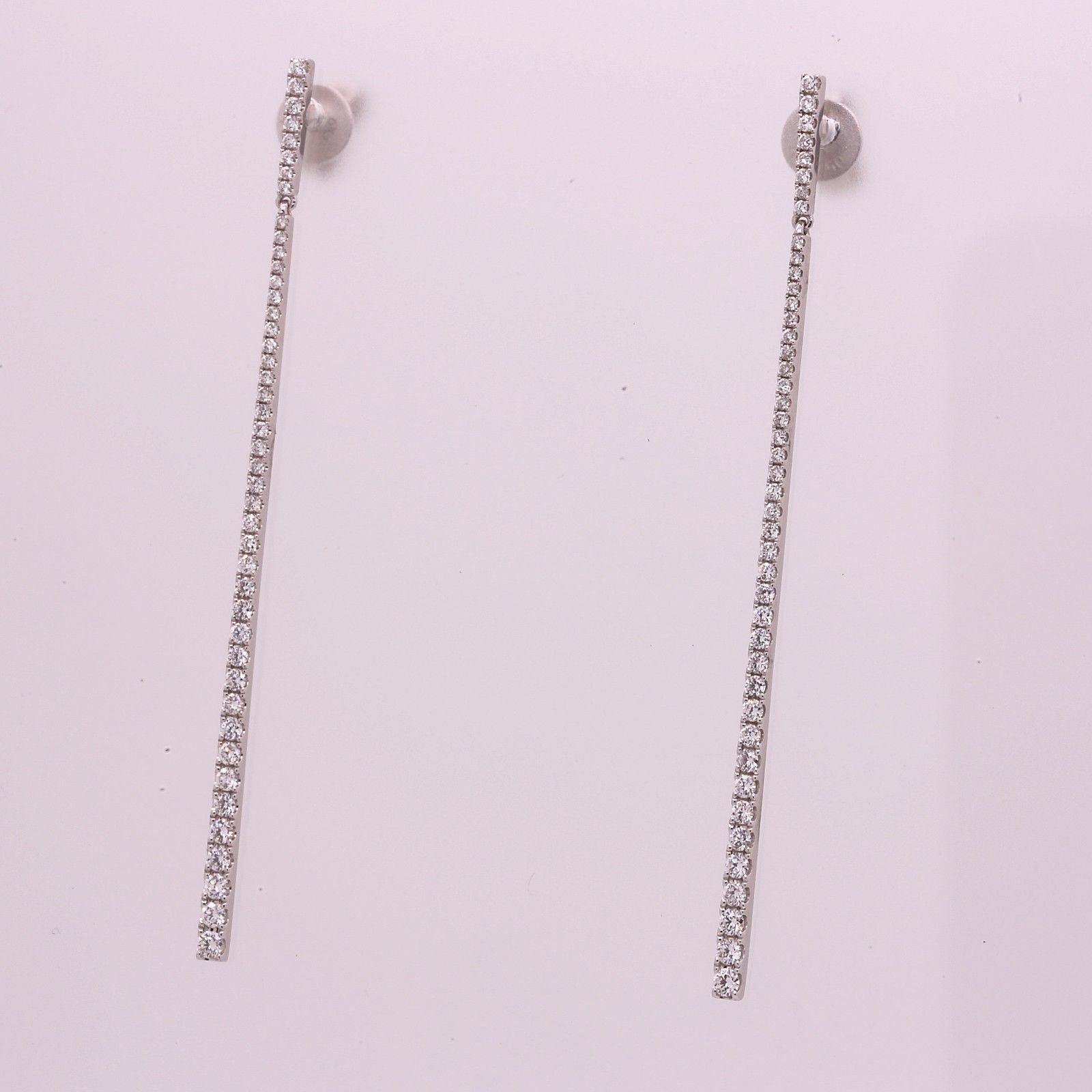 New Diamond Earrings made in solid 18k White Gold