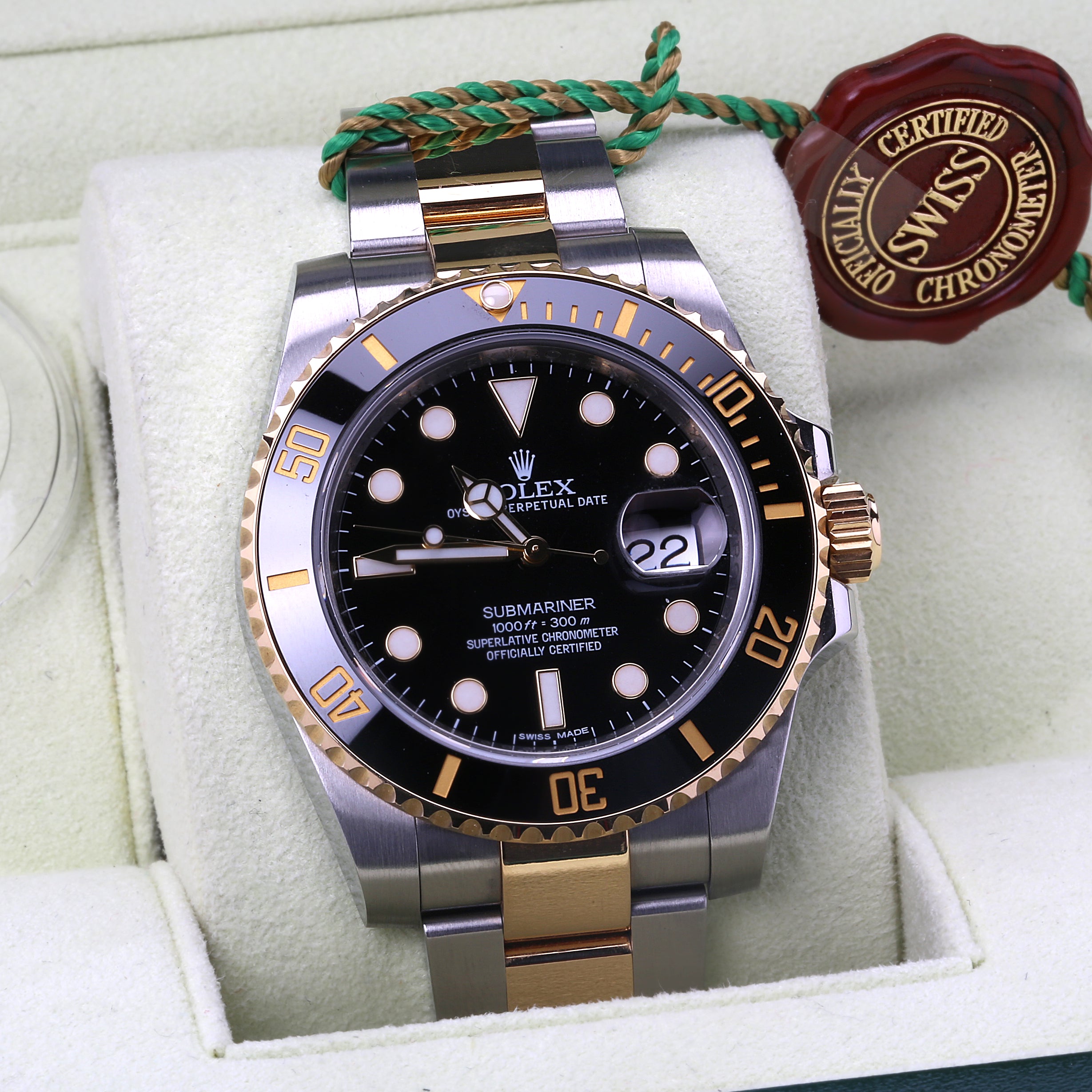 rolex submariner steel gold black dial